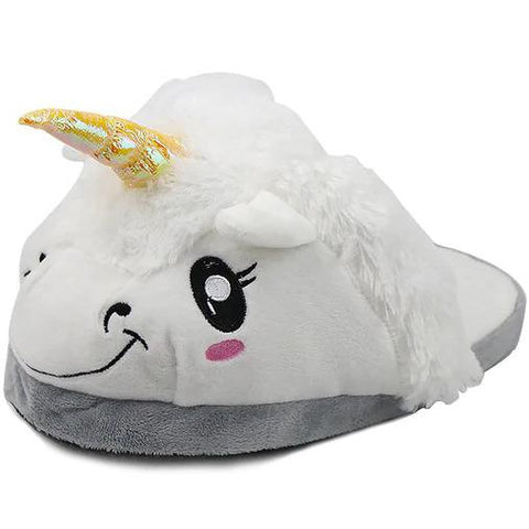 Pantoufles Licorne Blanche