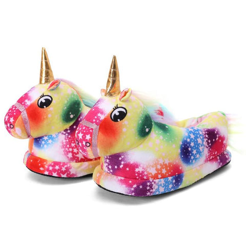 Chaussons Licorne Multicolore