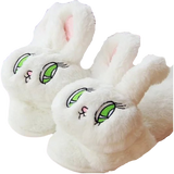 chaussons lapin blanc