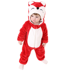 combinaison renard rouge bébé