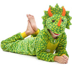 traje de Triceratops verde Niño