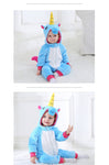 combinaison licorne bleue bébé