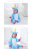 combinaison licorne bleue bébé