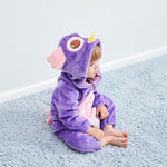 combinaison hibou violet bébé